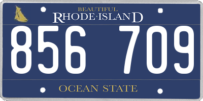 RI license plate 856709