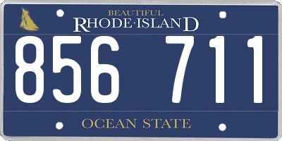 RI license plate 856711