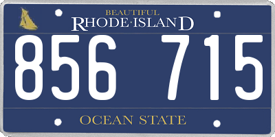 RI license plate 856715