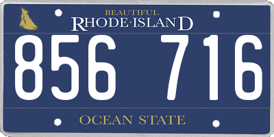 RI license plate 856716