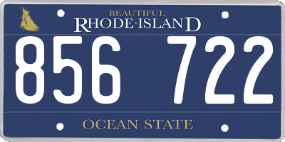 RI license plate 856722