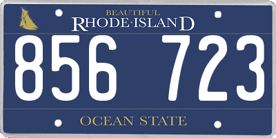 RI license plate 856723