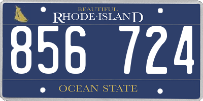 RI license plate 856724