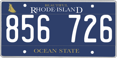 RI license plate 856726