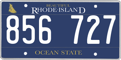 RI license plate 856727