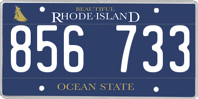 RI license plate 856733