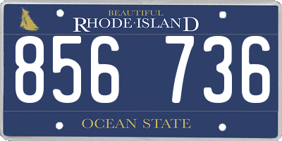 RI license plate 856736