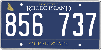 RI license plate 856737