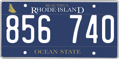 RI license plate 856740