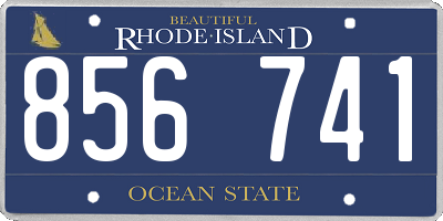 RI license plate 856741