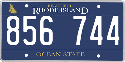 RI license plate 856744