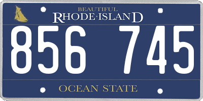 RI license plate 856745