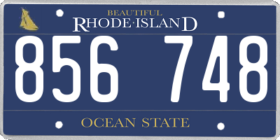 RI license plate 856748
