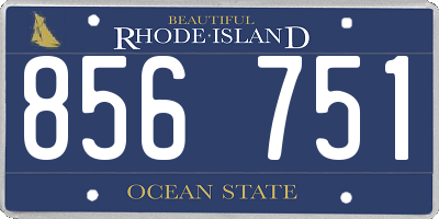 RI license plate 856751