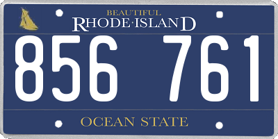 RI license plate 856761