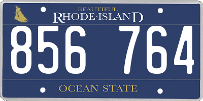 RI license plate 856764