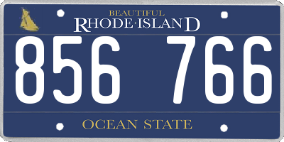 RI license plate 856766