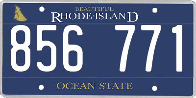RI license plate 856771