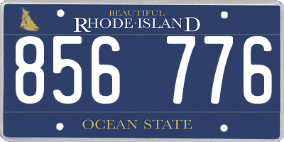 RI license plate 856776