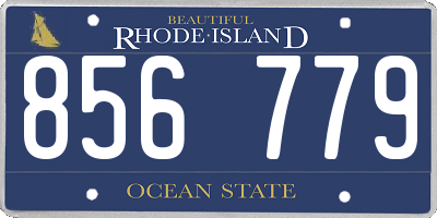 RI license plate 856779