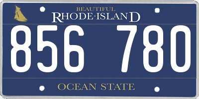 RI license plate 856780