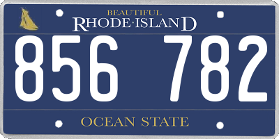 RI license plate 856782