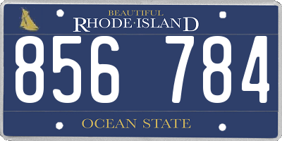 RI license plate 856784
