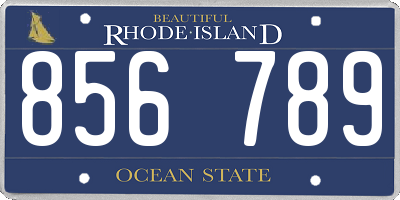 RI license plate 856789