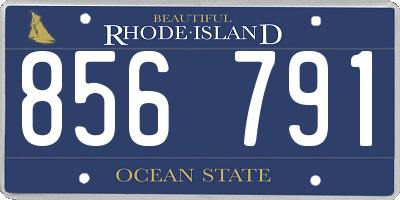 RI license plate 856791
