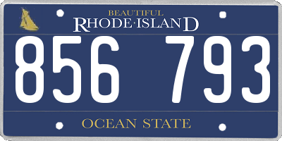RI license plate 856793