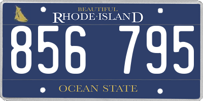RI license plate 856795