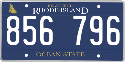 RI license plate 856796