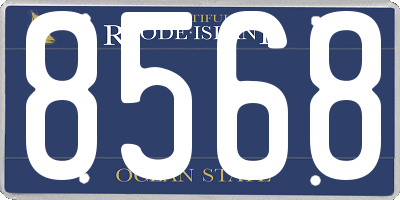 RI license plate 8568