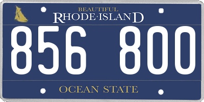 RI license plate 856800