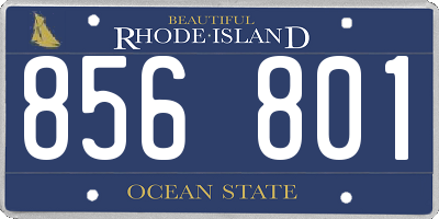 RI license plate 856801