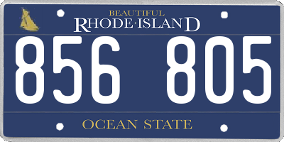 RI license plate 856805