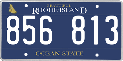 RI license plate 856813