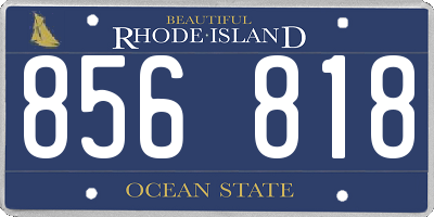 RI license plate 856818