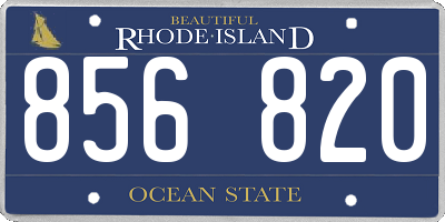RI license plate 856820