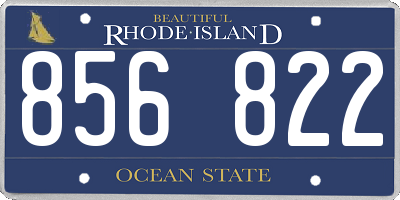 RI license plate 856822