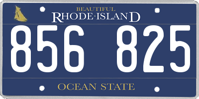 RI license plate 856825
