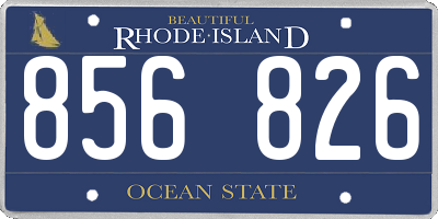 RI license plate 856826