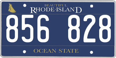RI license plate 856828