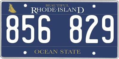 RI license plate 856829