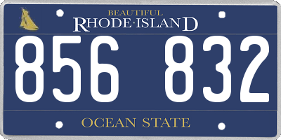 RI license plate 856832