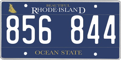 RI license plate 856844