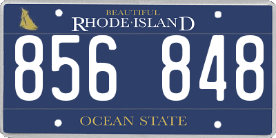 RI license plate 856848