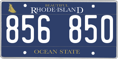 RI license plate 856850