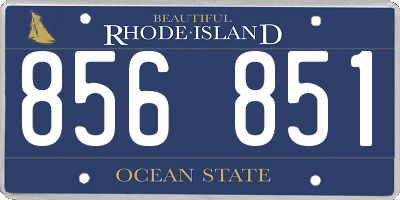 RI license plate 856851