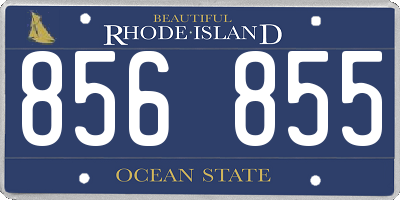 RI license plate 856855